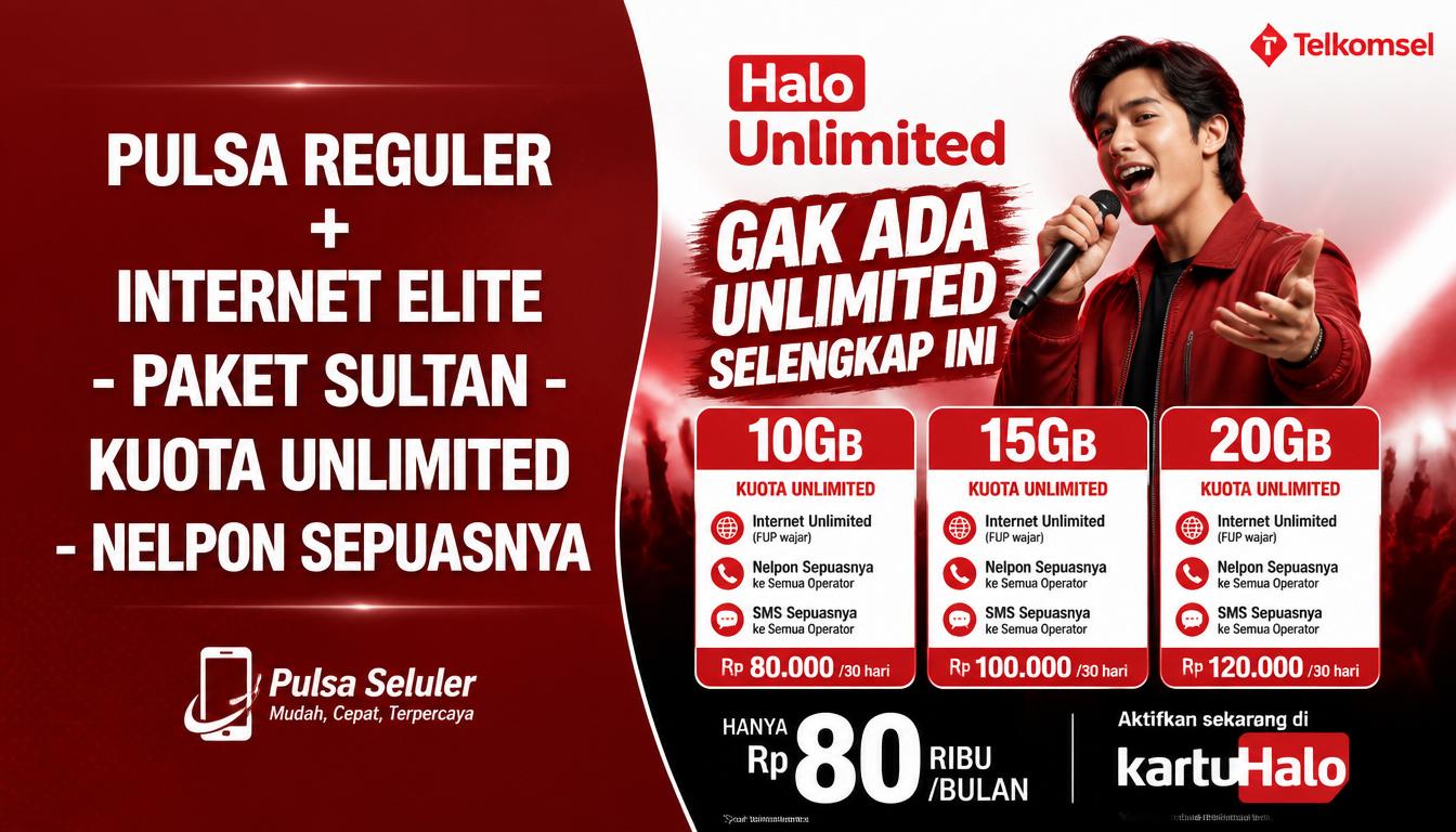 Pulsa Reguler + Internet Elite – Paket Sultan – Kuota Unlimited – Nelpon Sepuasnya