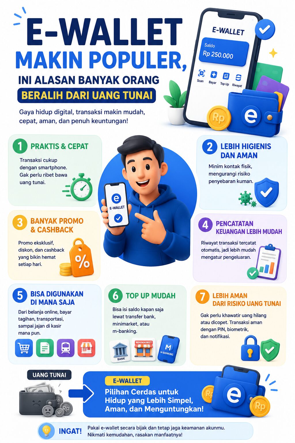 E Wallet Makin Populer, Ini Alasan Banyak Orang Beralih dari Uang Tunai