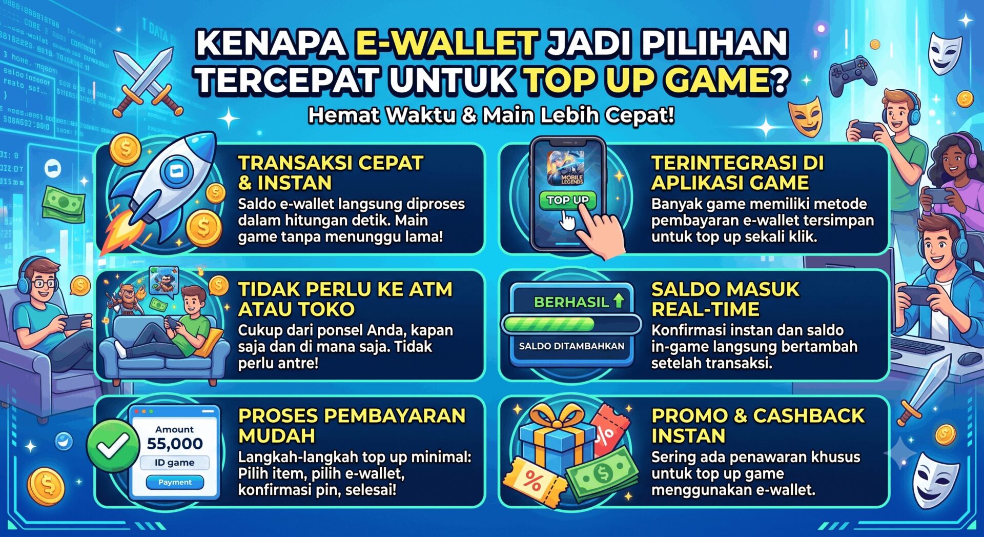 Metode Top Up Game Via E-wallet Yang Paling Cepat