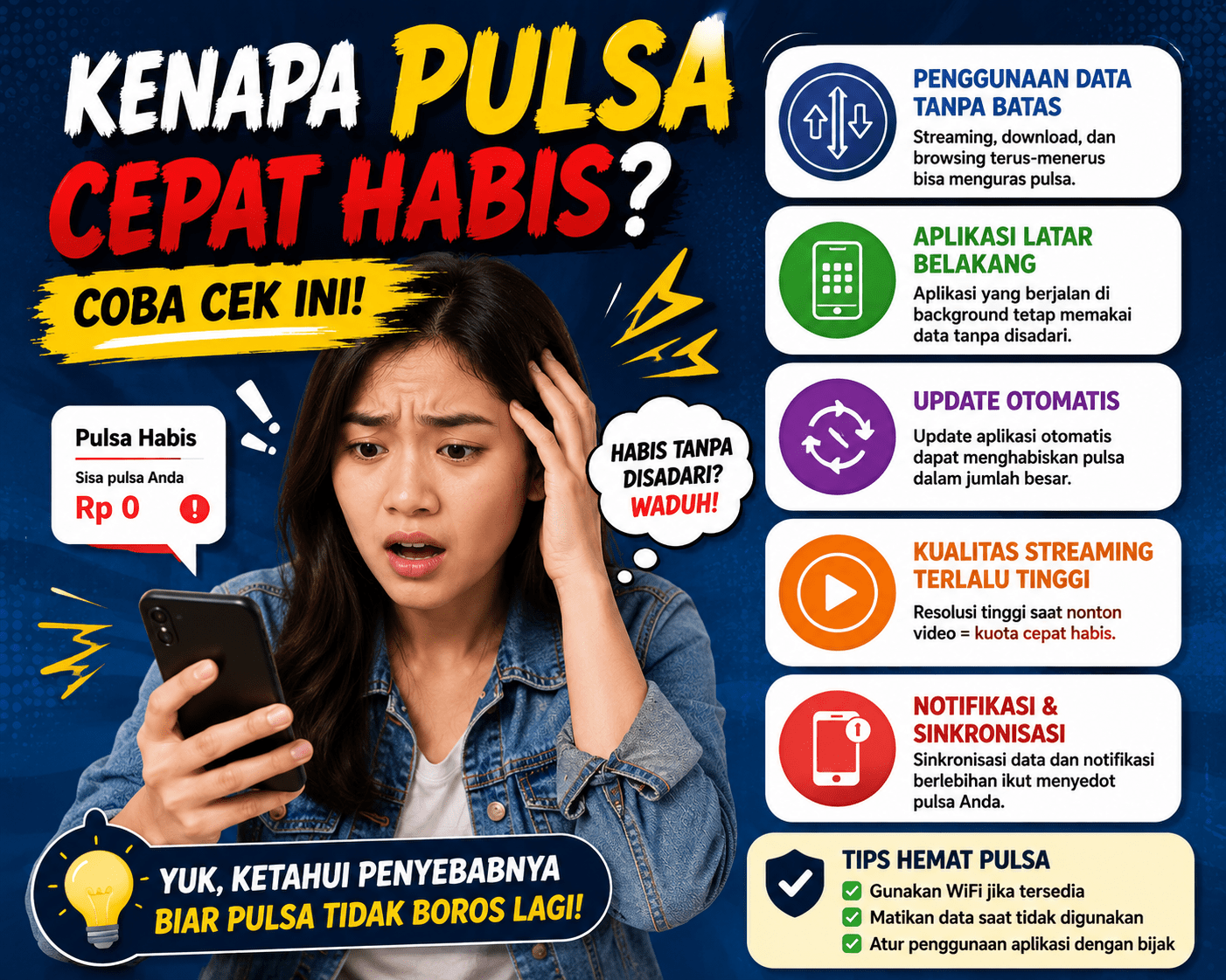 Kenapa Pulsa Cepat Habis? Coba Cek Ini