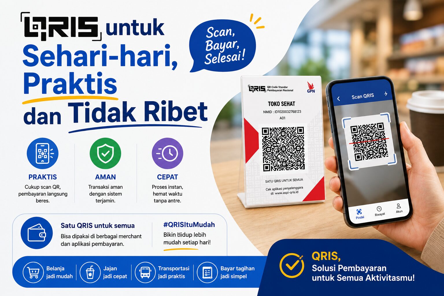 QRIS untuk Sehari hari, Praktis dan Tidak Ribet